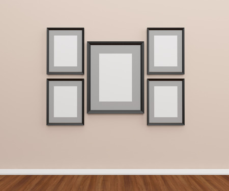 The space of photo frame for your art work the image is 3d rendering for your easy to put some kind of graphic or text typing on the frameの写真素材