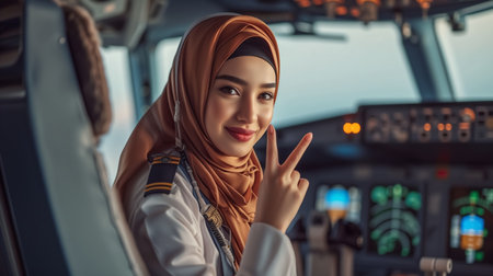 Muslim mother and her children visiting a doctor at the hospital. Medical healthcare concept.の素材