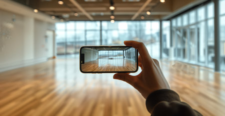 augmented reality, anyone can now visualize any product in their home spaces through their smartphone or tabletの素材