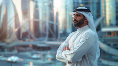 Arab  futuristic city green energy building alot of plat and tree on the building and advanced technology such as flying cars and each otherの素材