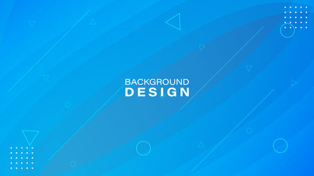Gradient blue geometric background. Dynamic shape composition. Vector illustrationのイラスト素材