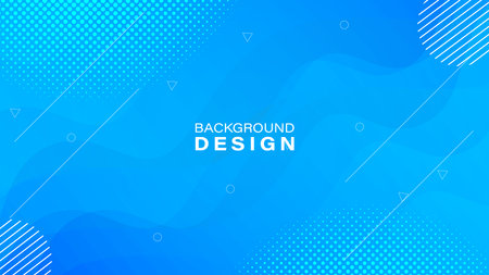 Gradient blue geometric background. Dynamic shape composition. Vector illustrationのイラスト素材