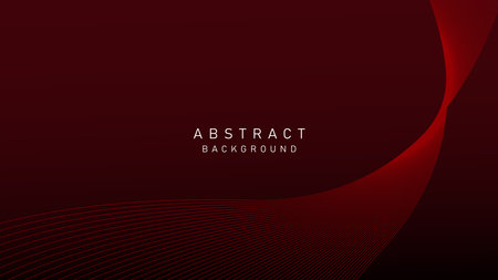 Abstract Dark red gradient background with flowing wave lines. Modern shiny moving lines design, for banner, poster, landing page. vector illustrationのイラスト素材