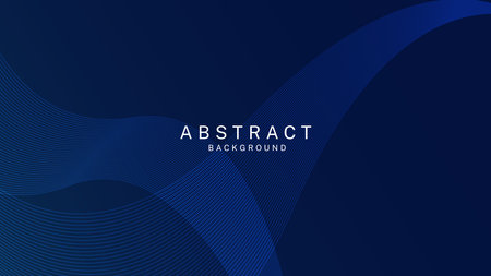 Abstract gradient blue line wave geometric background. Dynamic shape composition. Vector illustrationのイラスト素材