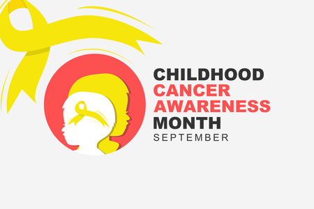 Childhood cancer awareness month is observed every year in September. Greeting card illustration vector graphic designのイラスト素材