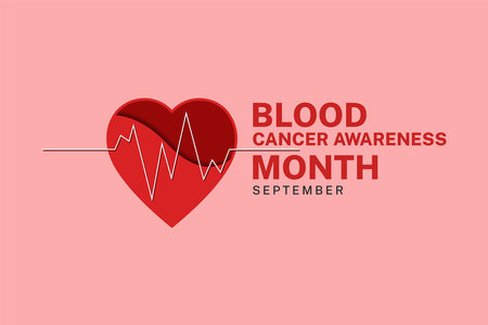 Vector illustration of Blood Cancer Awareness Month observed in September, Suitable for greeting cards and social media postsのイラスト素材