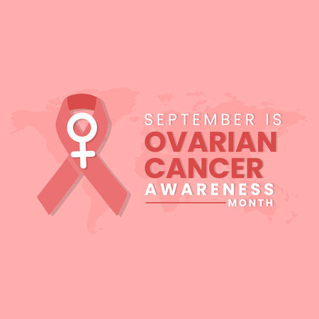 Vector illustration of Ovarian Cancer Awareness Month.のイラスト素材
