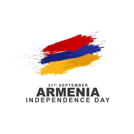 Armenian Independence Day is celebrated on September 21st. Vector illustration designのイラスト素材
