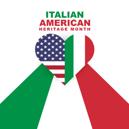 Italian American Heritage Month. Happy holiday celebrate annual in October. Vector illustration designのイラスト素材