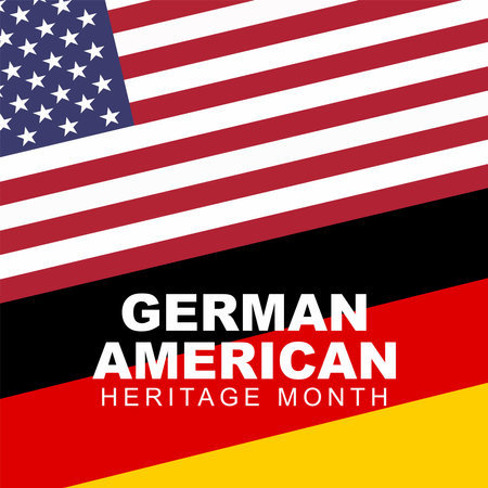 German American heritage Month. Happy holiday celebrate annual in October. Vector illustration designのイラスト素材