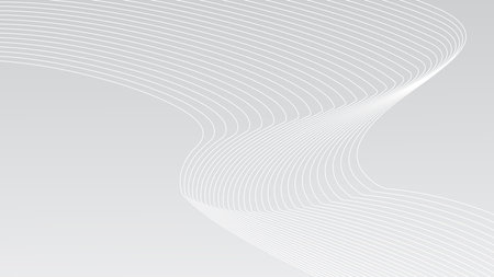 Abstract Striped Background white color, background waving lines pattern. Vector illustrationのイラスト素材