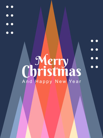 Merry Christmas and Happy New Year greeting cards, posters, holiday covers. Vector illustrationのイラスト素材