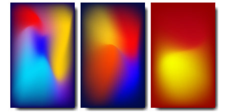 Set of soft colorful gradient backgrounds. blurred background for posters or banners. Vector illustrationのイラスト素材