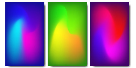 Set of soft colorful gradient backgrounds. blurred background for posters or banners. Vector illustrationのイラスト素材