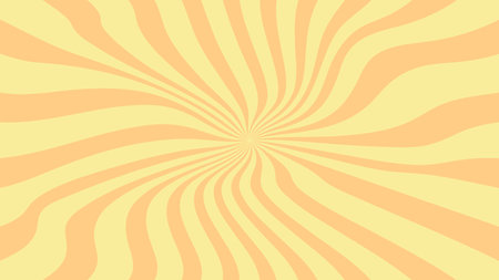 Groovy hippie 70s background, striped wave texture in trendy retro psychedelic style. Vector illustrationのイラスト素材
