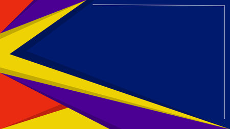 vector illustration Blue abstract background with colorful shapes, suitable for bannersのイラスト素材