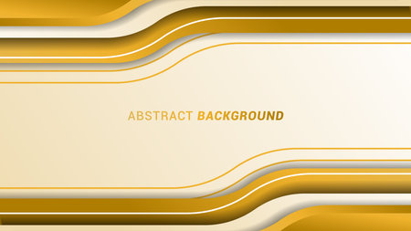 Vector illustration of a luxury abstract background with white and gold frames. Modern elegant background banner with lines.のイラスト素材