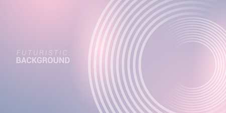 Abstract blue purple modern background with glowing line circle elements. Futuristic technology concept. Illustrationのイラスト素材