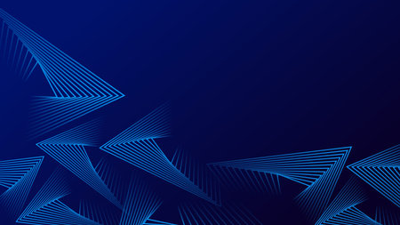 Blue gradient abstract background with triangle line pattern. futuristic technology concept. Vector illustrationのイラスト素材