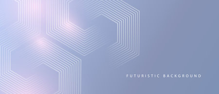 Abstract blue modern background with hexagon elements. Digital technology concept. vector illustrationのイラスト素材