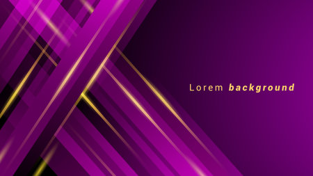 Modern elegant purple background with geometric shapes. Luxury abstract background shining goldのイラスト素材
