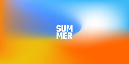 Abstract pastel gradient summer sky colors. Blurred blue and orange gradient colors. Soft pastel rainbow colors. Sunset or sunrise background	のイラスト素材