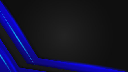 Futuristic blue and black abstract background with glowing geometric lines and modern technology styleのイラスト素材