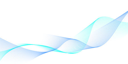 Futuristic background with dynamic flowing lines waves isolated on white background. Minimalist background for banners, posters, covers, brochures, flyers, websites.のイラスト素材