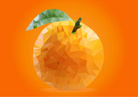 orange abstract with trianglesのイラスト素材