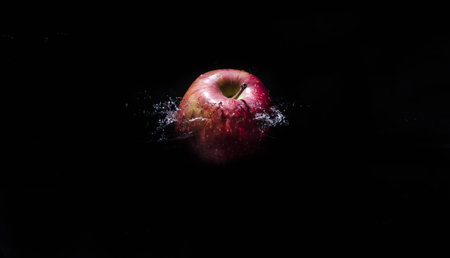 Apple splashの写真素材