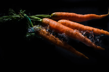 Carrots spashの写真素材