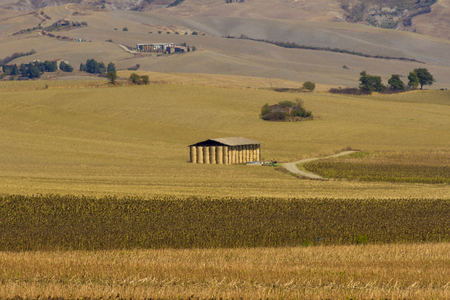 farm in Tuscanyの写真素材