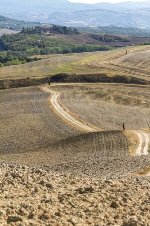 Paesaggio di campagna in Toscanaの写真素材