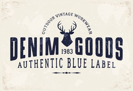 Vector graphic for fashion and printing. Vintage effects are easily removable.のイラスト素材