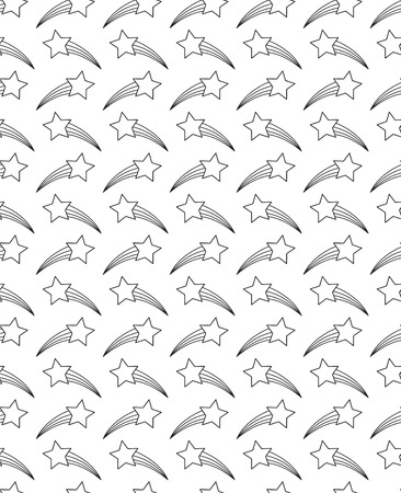 Seamless pattern with shooting stars.のイラスト素材