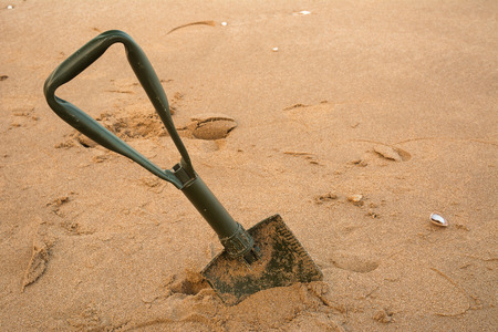Shovel on the beach