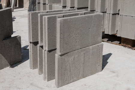 concrete block bricks for building a wall