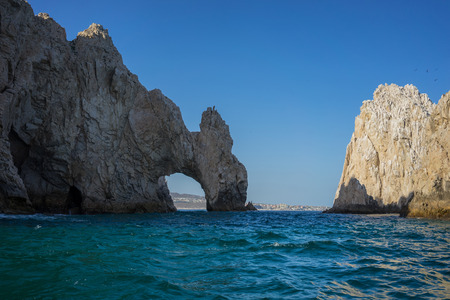 Rock Formations around the Arch in Cabo San Lucas, Mexico.の写真素材