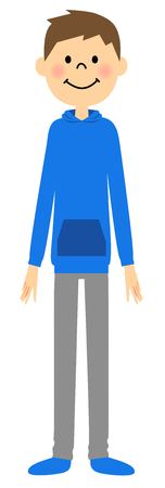 Men dressed in sportswearのイラスト素材