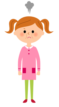The girl who gets angryのイラスト素材