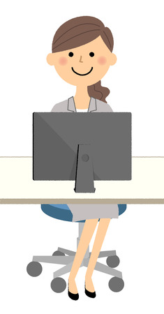 Businesswoman, PCのイラスト素材