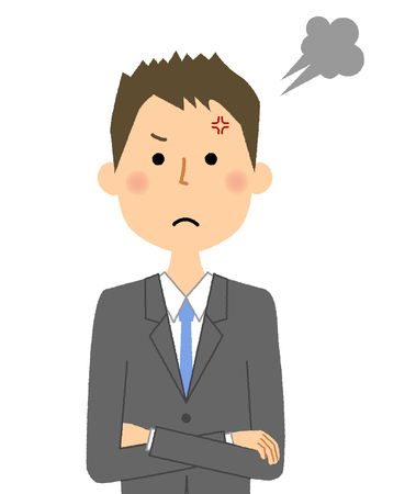 Businessman, Angerのイラスト素材