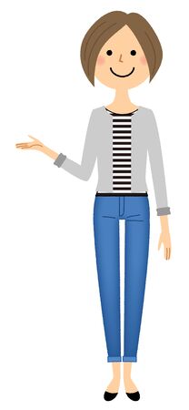 Young woman, mama, explanationのイラスト素材