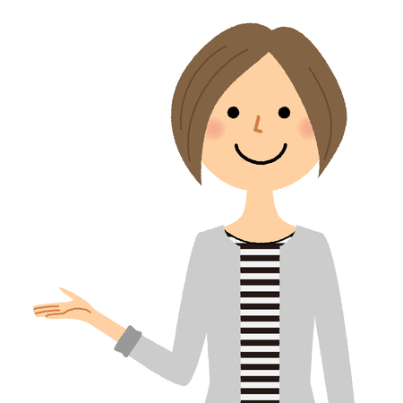 Young woman, mama, explanationのイラスト素材