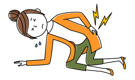 Young woman, mama, Backacheのイラスト素材