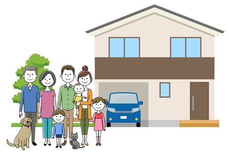 Relationship of good familyのイラスト素材