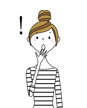 Young woman surprisedのイラスト素材