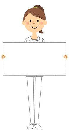 Nurse, White boardのイラスト素材