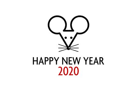 New Year's Card for 2020のイラスト素材