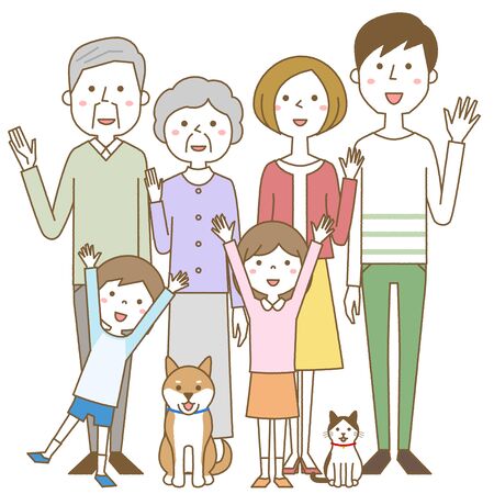 Happy familyのイラスト素材